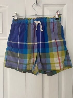 Girls’ Plaid Everyday Shorts in Blue & Green